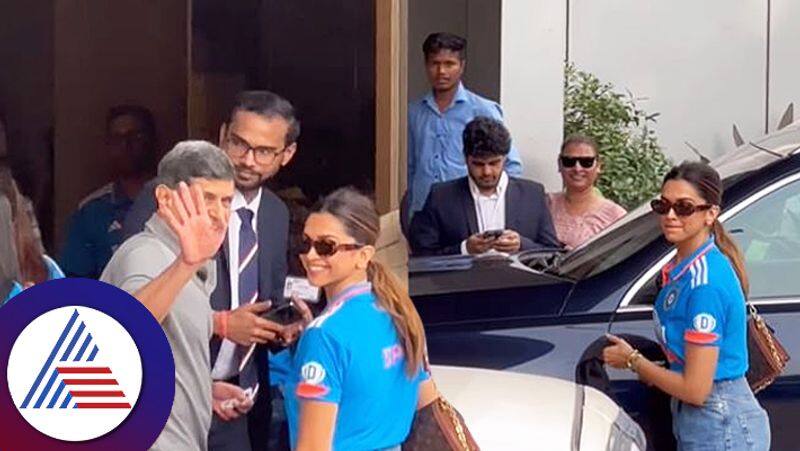 Actress Deepika Padukone going for Final Cricket match with father Prakash Padukone srb