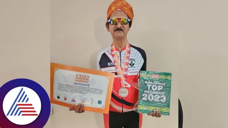 A 63-year-old man made a record by cycling 5 thousand km at dharwad rav