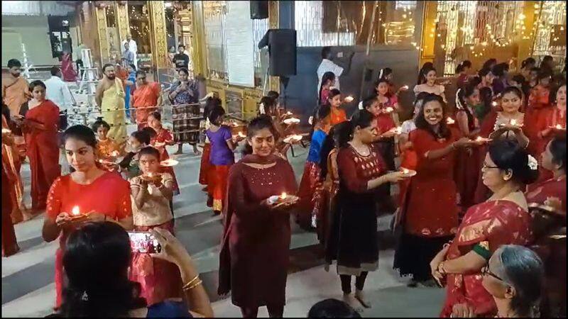 young women participate special pooja with dance in saradhambal temple in coimbatore vel