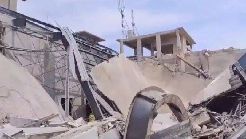 Telangana : A stadium under construction in the Ranga Reddy district collapsed killing three people-rag