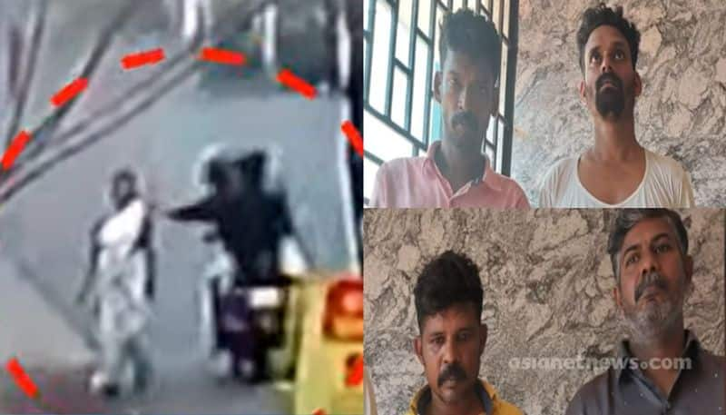 teachers necklace robbery kottayam during morning walk police arrested thieves SSM