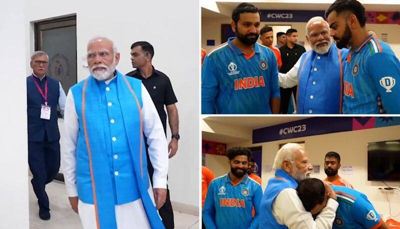 First video of how PM Modi consoled Team India after World Cup final defeat (WATCH) AJR