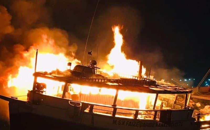 Boat catches fire near Mundra Port in Gujarat, 3 tenders rushed , supply chain concerns RMA