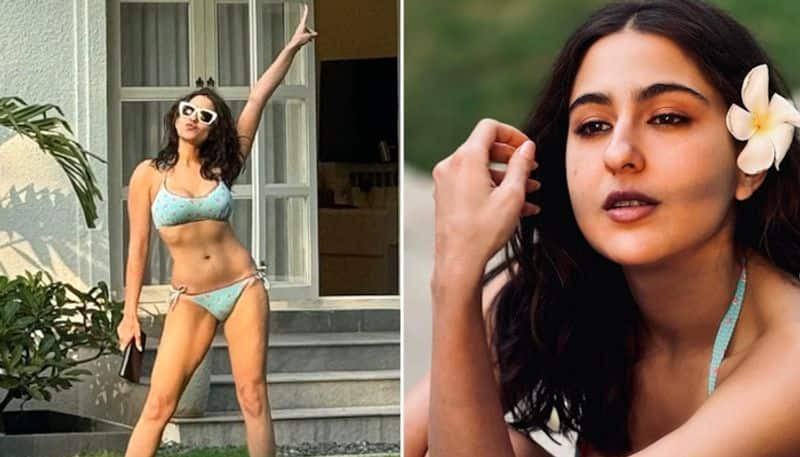 Hotness Alert! Sara Ali Khan shows off her washboard abs in blue bikini (Photos) RBA