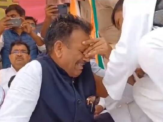 rajasthan election 2023 A strange incident happened during a public meeting at Bayana assembly seat in Bharatpur district zrua