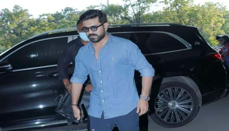 tollywood actor ram charan landed in mysuru for game changer shooting gvd