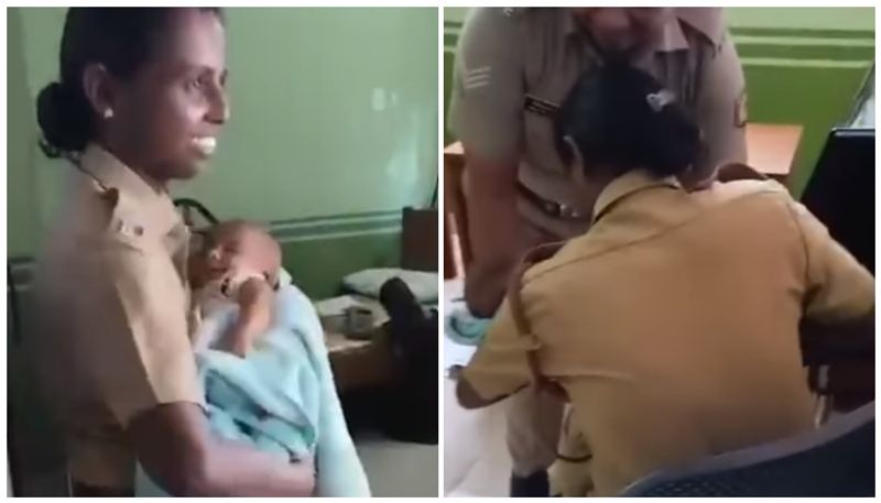 mother of 4 month old in icu police women breastfeed btb 