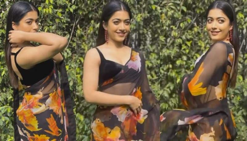 Rashmika Mandanna mesmerizing with her beautiful Saree Look NSK