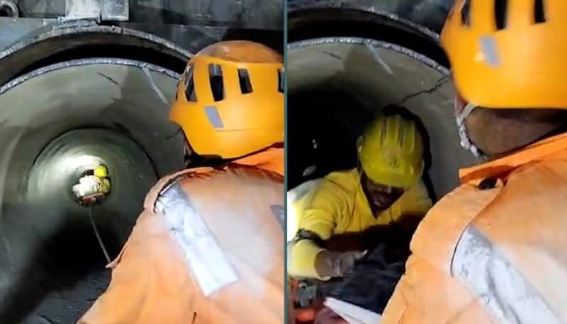 Silkyara tunnel rescue op: NDRF demonstrates wheeled stretcher manoeuvre for 41 trapped workers (WATCH) snt