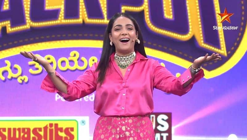 Shine Shetty and Kishan Belagali dance on Suvarna Jackpot game show srb