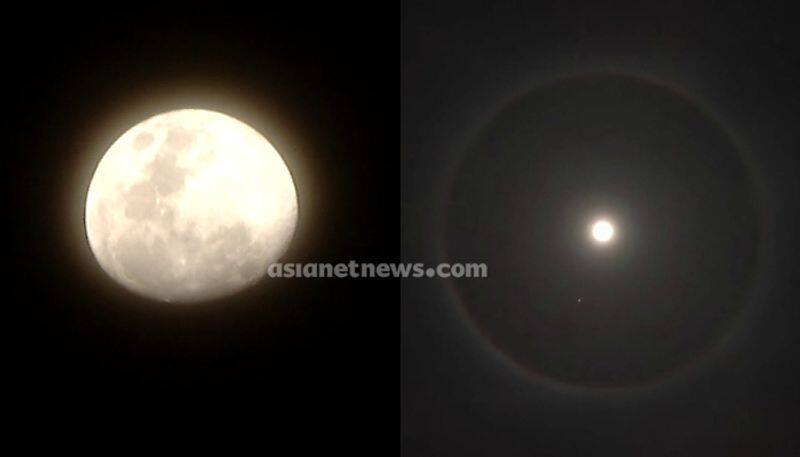  moon halo in kerala today night what is it explained