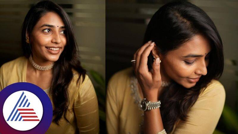 kantara actress sapthami gowda did a beautiful photoshoot wearing a yellow dress gvd