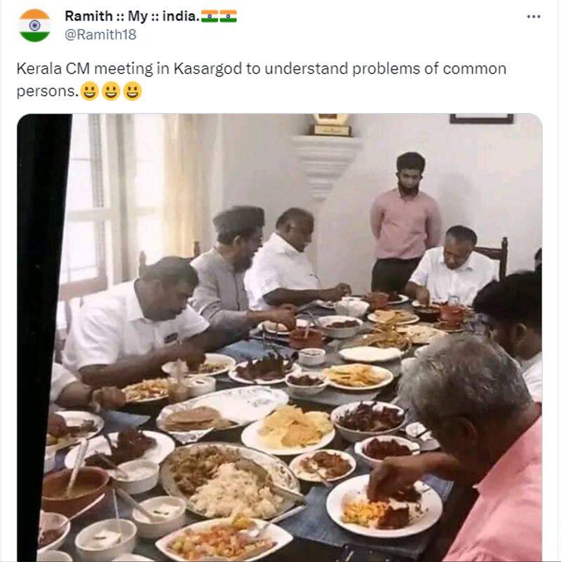 Nava Kerala Sadas Indian National Congress leader VT Balram shared fake photo in Facebook jje