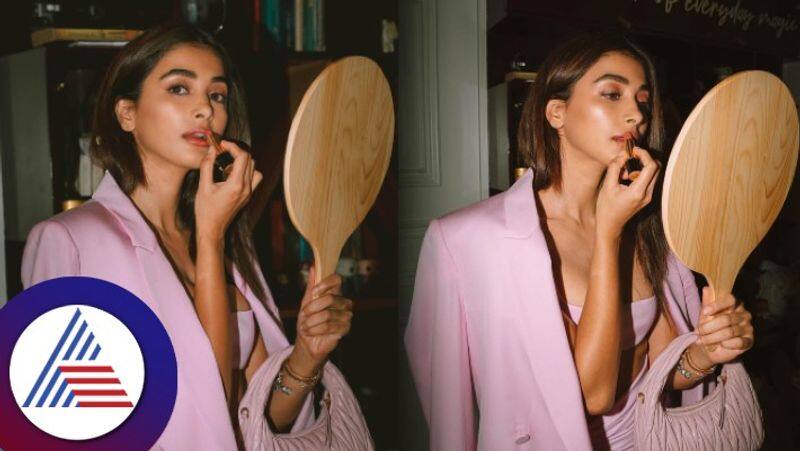 actress pooja hegde pink dress photos viral on social media see here gvd