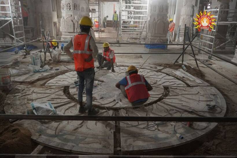 Countdown to Ayodhya Ram Temple's inauguration: Intricate floor-inlay work unveiled; see pictures