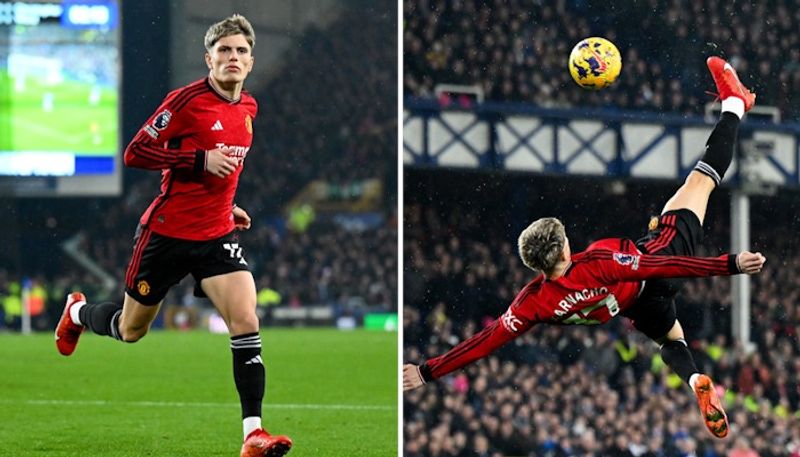 Football 'Goal of the season': Man United's Garnacho stuns with bicycle kick against Everton; does Ronaldo's Siuuu osf