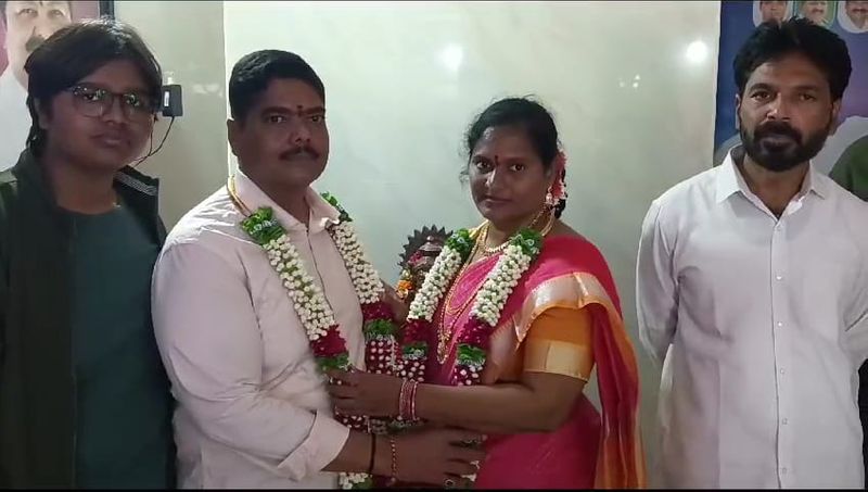 MLC Jayamangala Venkataramana, who got married for the third time, is the second wife who signed as a witness..ISR