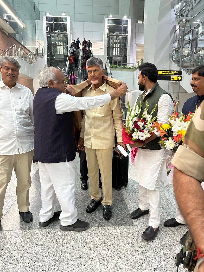 Nara Chandrababu Naidu reaches to new delhi lns