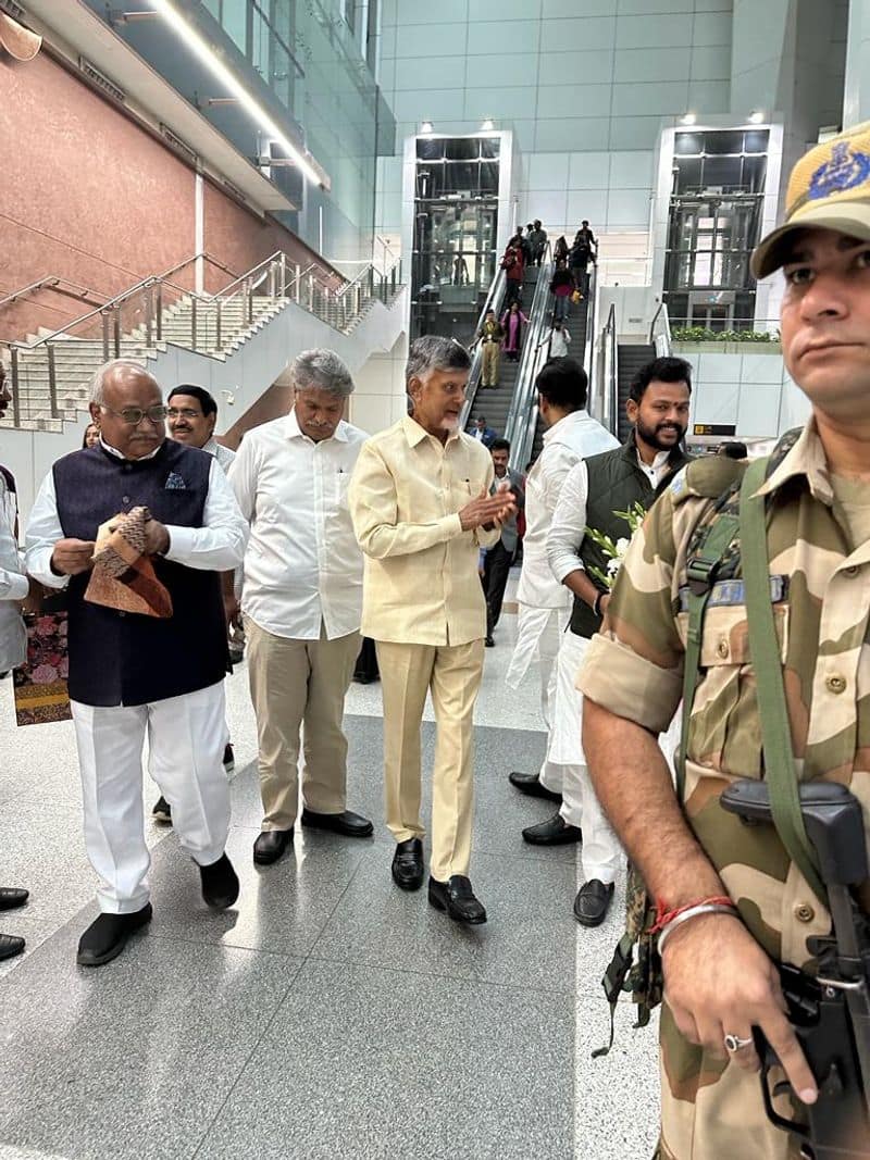 Nara Chandrababu Naidu reaches to new delhi lns