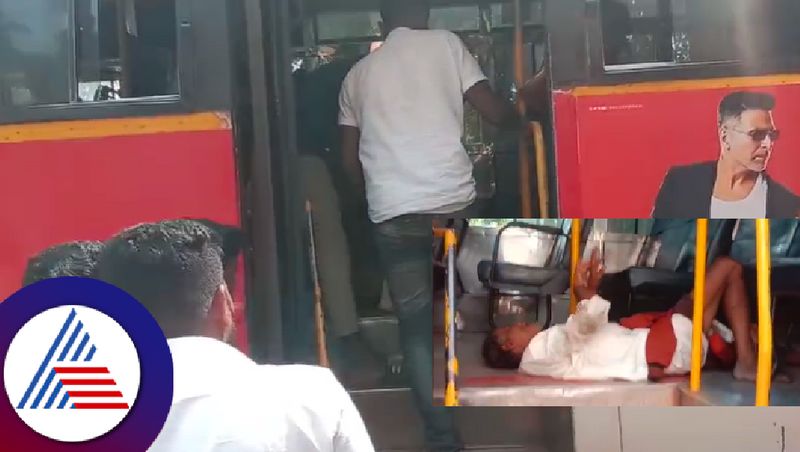 Old man seriously injured after being stuck under the bus wheel at kottur rav