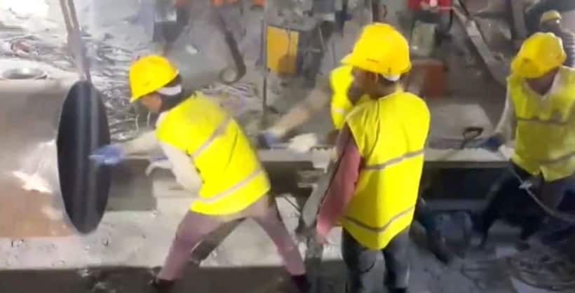 Uttarkashi Tunnel Rescue Operation: 12 rat hole mining experts drill through rubble (WATCH)