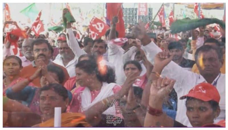 Farmers protest in Freedom Park at bengaluru nbn