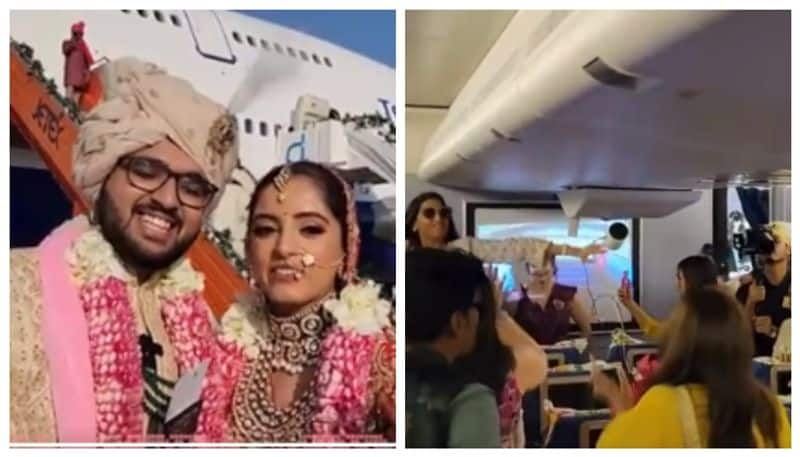 video of an Indian businessman held his daughter s wedding on a Boeing 747 went viral bkg