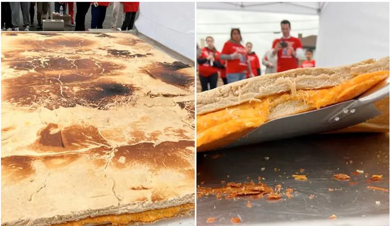 Largest grilled cheese sandwich record shattered: Massive 190-kilo culinary triumph unveiled snt