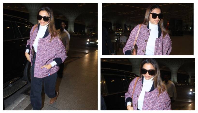Deepika Padukone serves major winter fashion goals at Mumbai airport [PICTURES]