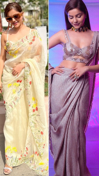 खिड़की से झांक-झांक देखेगी पड़ोसन! Rubina की 7 साड़ी में है ऐसा रुबाब