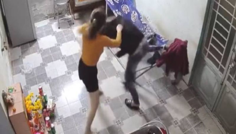 woman kicking and punching man viral video rlp