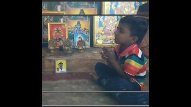 5 years old child pray for dmdk president vijayakanth health in kallakurichi district vel