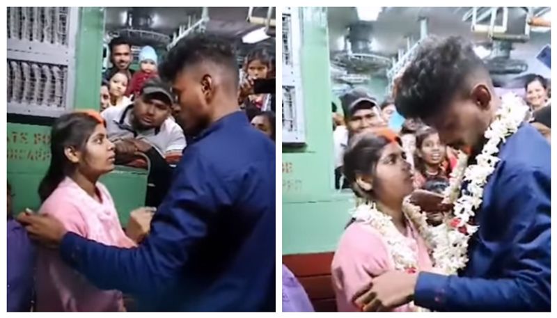 Video of passengers celebrating marriage on moving train goes viral bkg