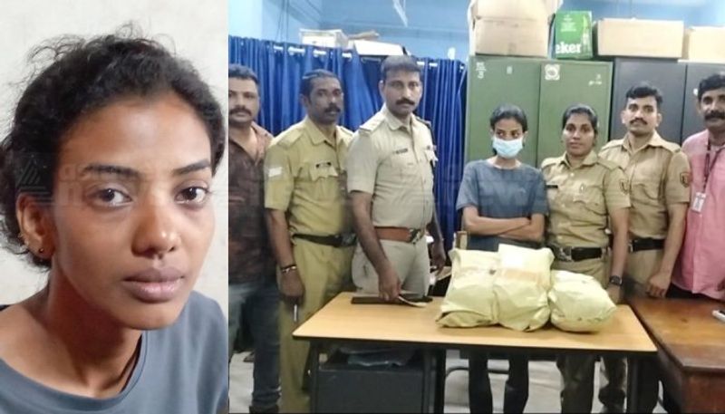 young woman arrested at Kannur with 1500 gram ganja kgn