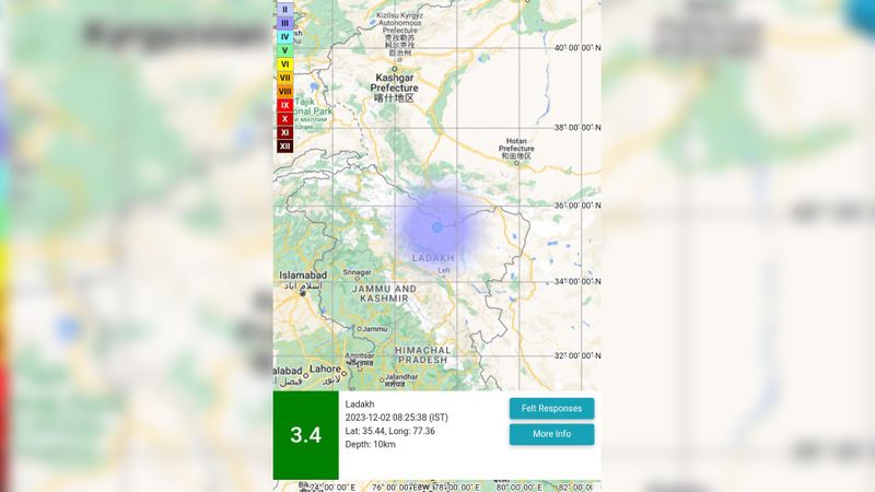 Todays Earthquakes: 3.4 scale quake hits Ladakh, india, 5.8 quake hits Dhaka, Bangladesh RMA