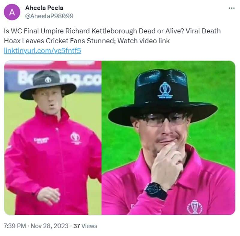 cricket umpire Richard Kettleborough died in car accident news is fake here is the fact check jje 