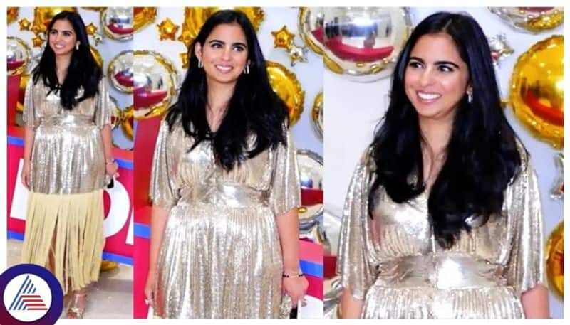 Isha Ambani sparkling diva in golden dress for NMACC event gow