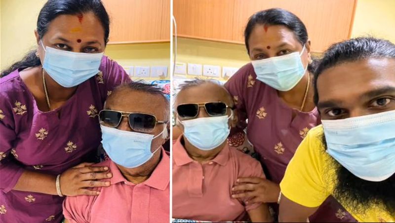 Premalatha Vijayakanth posted a photo of Vijayakanth sitting wearing cooling glasses-rag