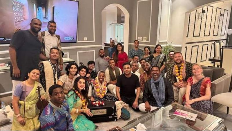 AR Rahman Participates in the Hare Krishna Kirtan in Dubai gan