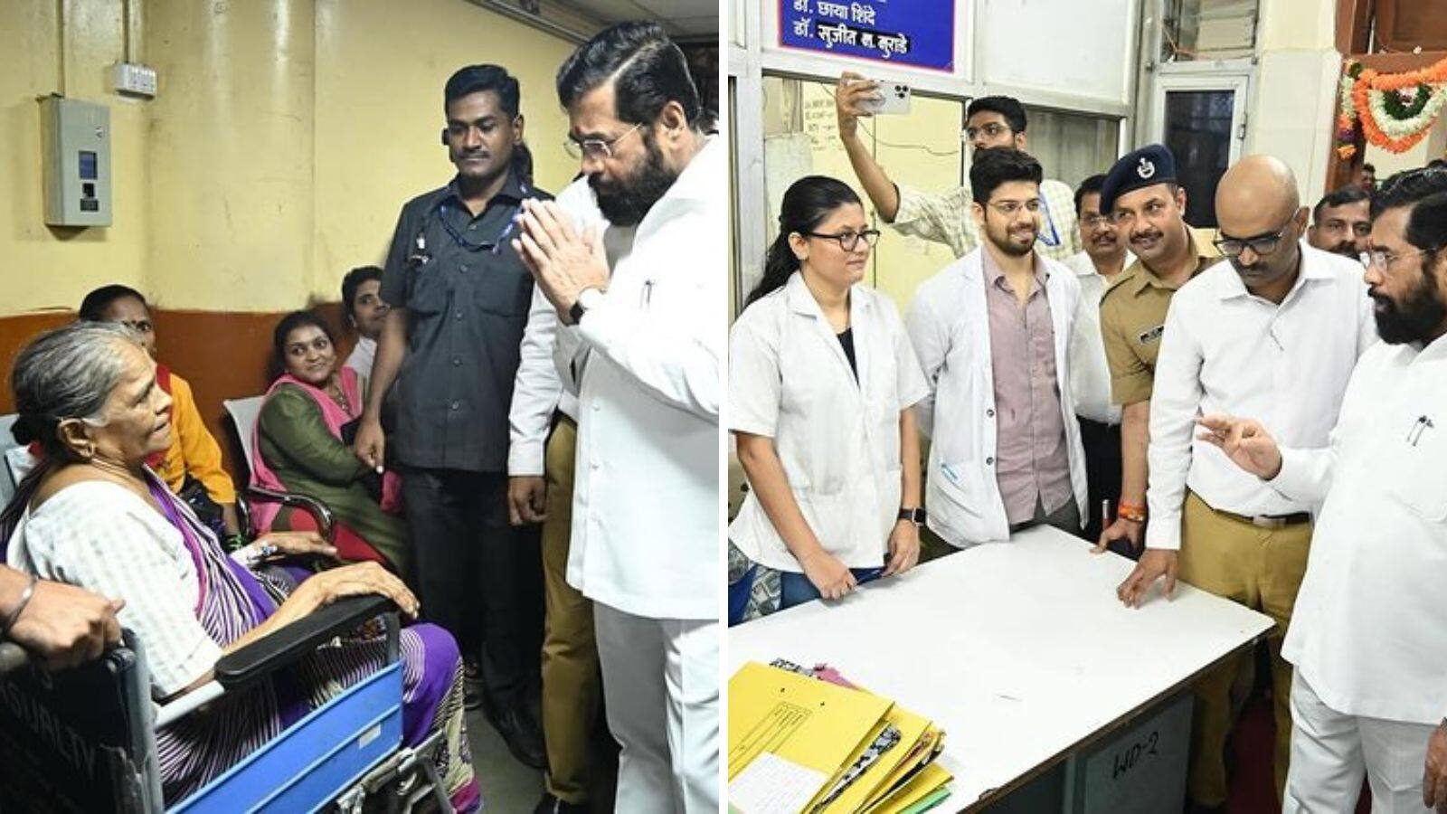 Eknath Shinde at Sion Hospital