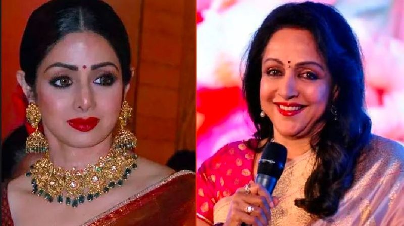 Legend Actress Sridevi Old video goes viral in that she mimiking Hemamalini talking Style akb