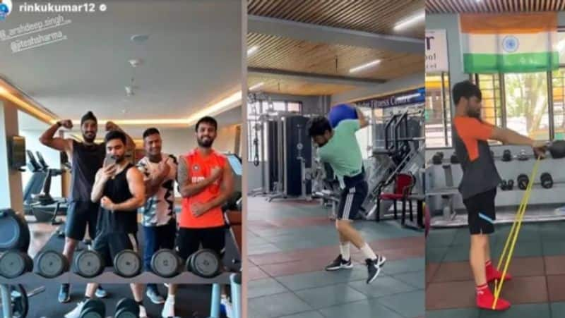 Jitesh Sharma, Arshdeep Singh and Rinku Singh Gym Work Out Pictures Goes viral in Social media rsk