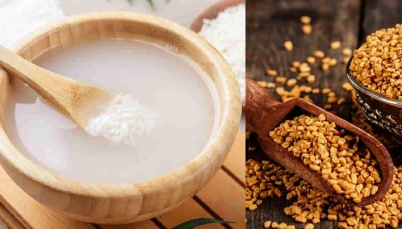 benefits of rice water and fenugreek for hair care 