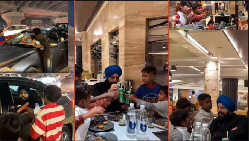 Viral news A Man takes street children To fivestar Swanky hotel for Dinner who cleaning cars in traffic for 10 akb