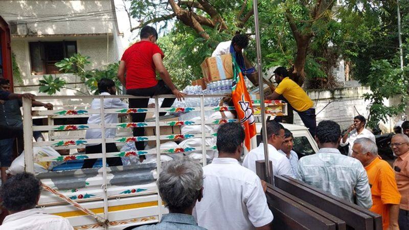 Cyclone Michaung bjp sending relief goods to the people needy smp