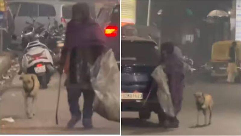 Homeless Man and His Loyal Dog video goes viral which shared by Director Vinod kapri akb