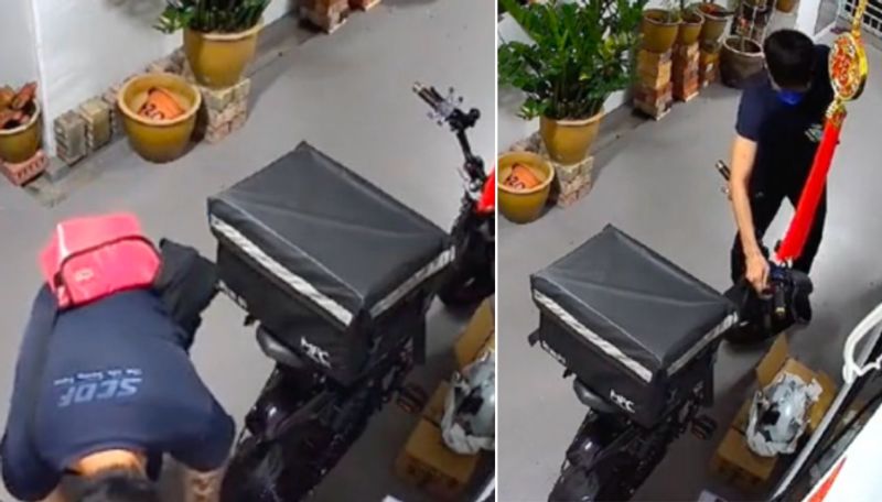 Singapore man stole electric bike and charger wearing scdf look a like uniform ans