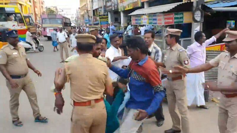 clash between bjp and congress cadres in dindigul district vel