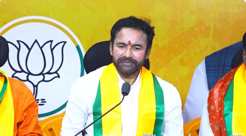 telangana bjp chief kishan reddy launched poster for his political campaign kms