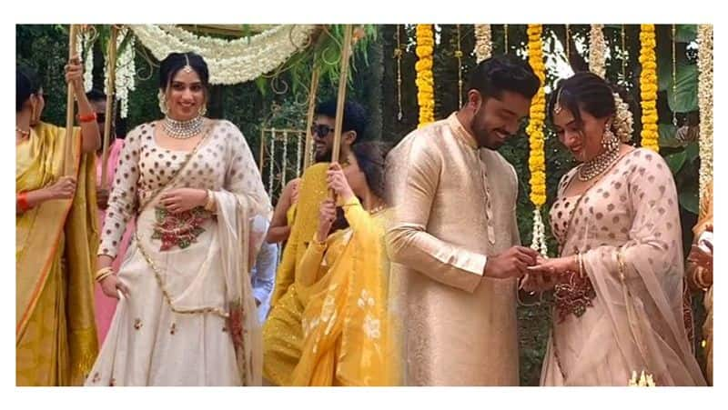 Thalapathy 68 Actor Jayaram son kalidas sister Malavika jayaram engagement photos viral gan